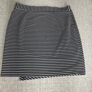 Fox & Ali Pencil Skirt Woman Black White Stripe XL